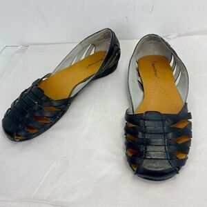 Bare Traps NWOT Elton black leather Huarache Woven Straps Cushioned Women’s 8.5